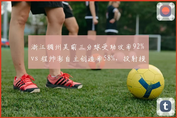 浙江稠州吴前三分球受助攻率92% vs 程帅澎自主创造率58%,投射模式决定防守策略